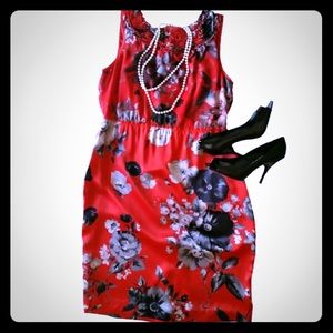 Elie Tahari Red Silk Dress